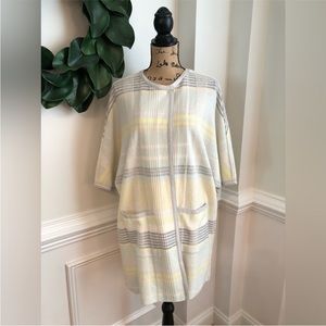 St. John Plaid Cashmere Sweater Coat